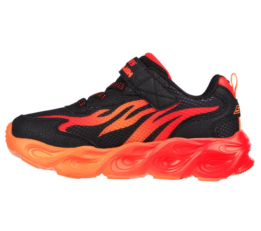 Boys's Skechers S Lights: Thermo Flash - Heat-Flux Light Up Sneakers Black / Red  USA |  2096-BYJSQ