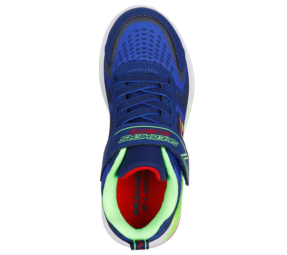 Boys's Skechers S Lights: Tri-Namics Light Up Sneakers Navy / Lime  USA |  6290-DSQJU