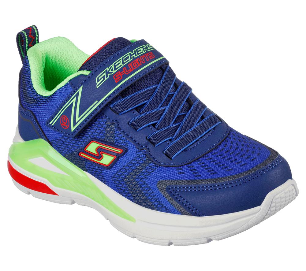 Boys\'s Skechers S Lights: Tri-Namics Light Up Sneakers Navy / Lime  USA |  6290-DSQJU
