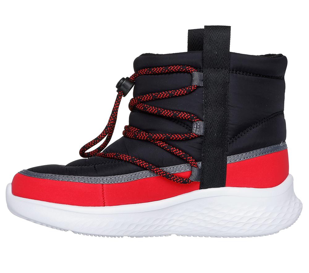 Boys's Skechers Skech-Lite Pro - Cozy-Glide Slip On Shoes Black / Red  USA |  5649-JBVUD