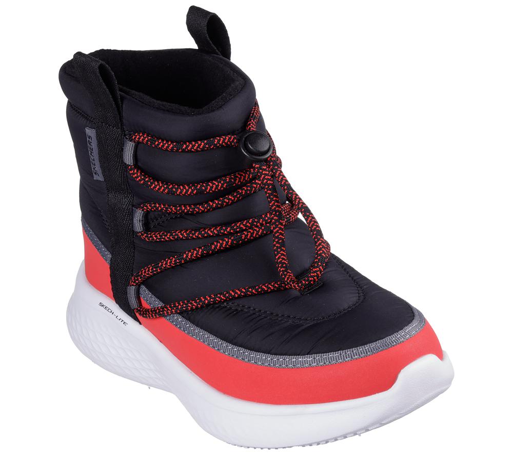 Boys's Skechers Skech-Lite Pro - Cozy-Glide Slip On Shoes Black / Red  USA |  5649-JBVUD