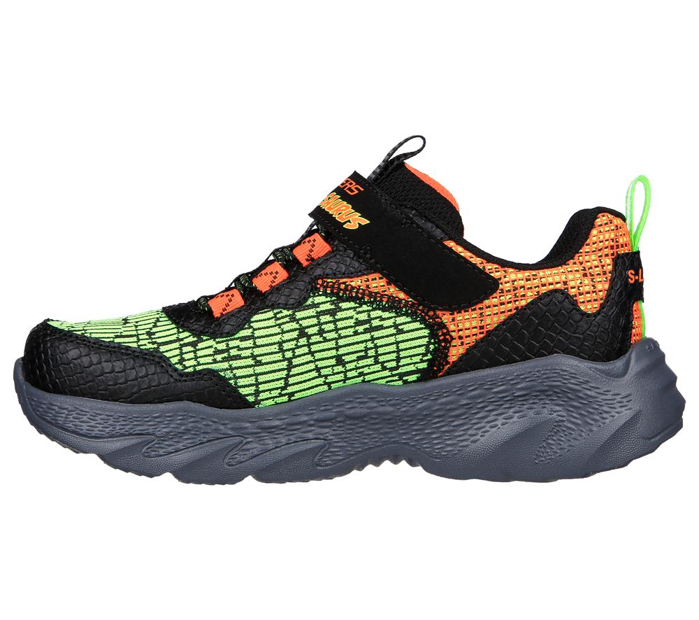 Boys's Skechers Skech-O-Saurus - Dino-Lights Light Up Sneakers Black / Orange  USA |  8167-OMZJI