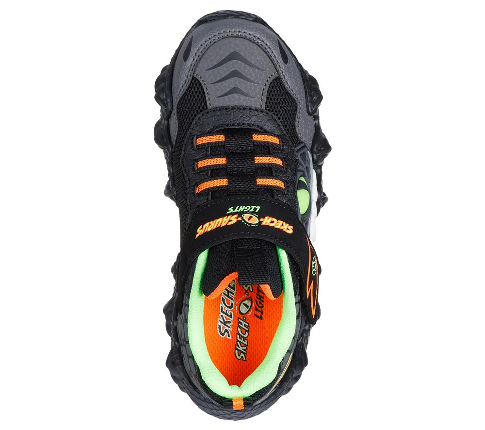 Boys's Skechers Skech-O-Saurus - Rapid-Dino Sneakers Black / Lime  USA |  9716-YDHEZ
