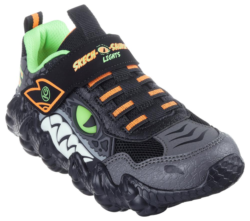 Boys's Skechers Skech-O-Saurus - Rapid-Dino Sneakers Black / Lime  USA |  9716-YDHEZ