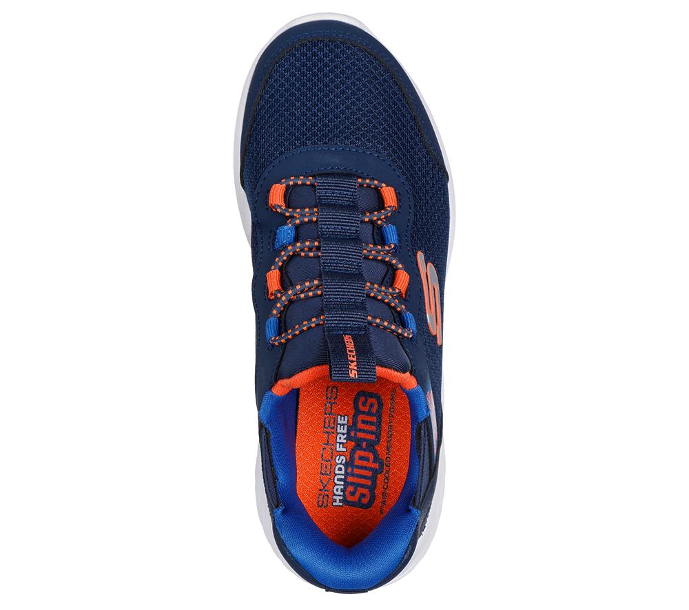 Boys's Skechers Slip-ins: Bounder - Brisk-Burst Sneakers Navy / Blue  USA |  0819-ORLZG