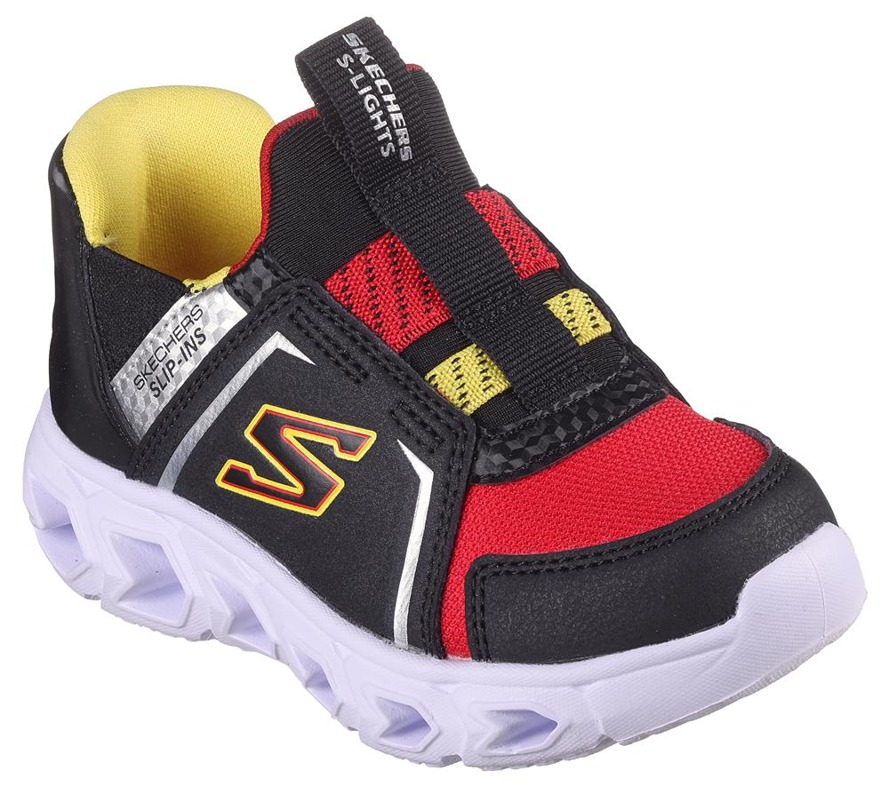 Boys's Skechers Slip-ins: Hypno-Flash 2.0 - Vexlux Sneakers Black / Red  USA |  6215-TELZA