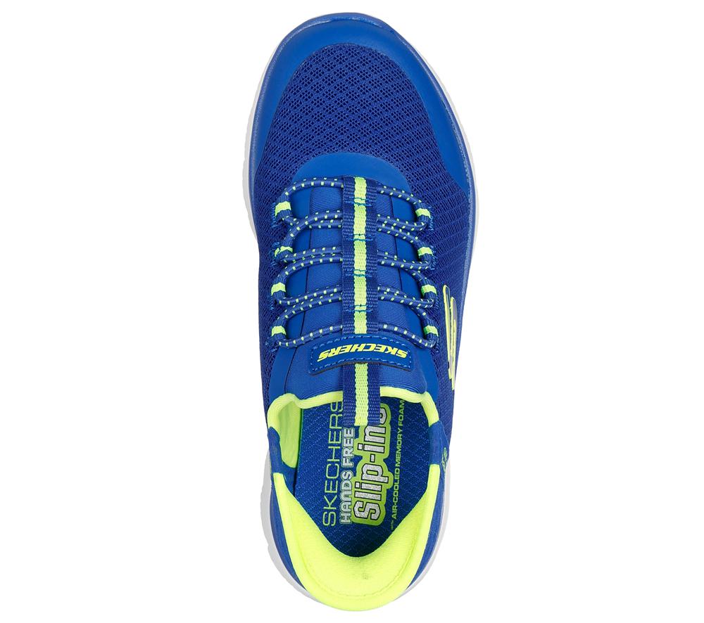Boys's Skechers Slip-ins: Summits - High Range Sneakers Blue / Lime  USA |  9235-NXSLC