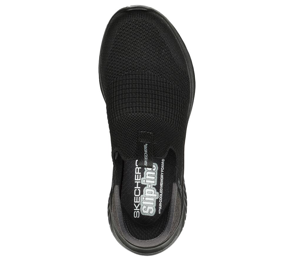 Boys's Skechers Slip-ins: Ultra Flex 3.0 - Smooth Step Sneakers Black  USA |  2851-FTMXN