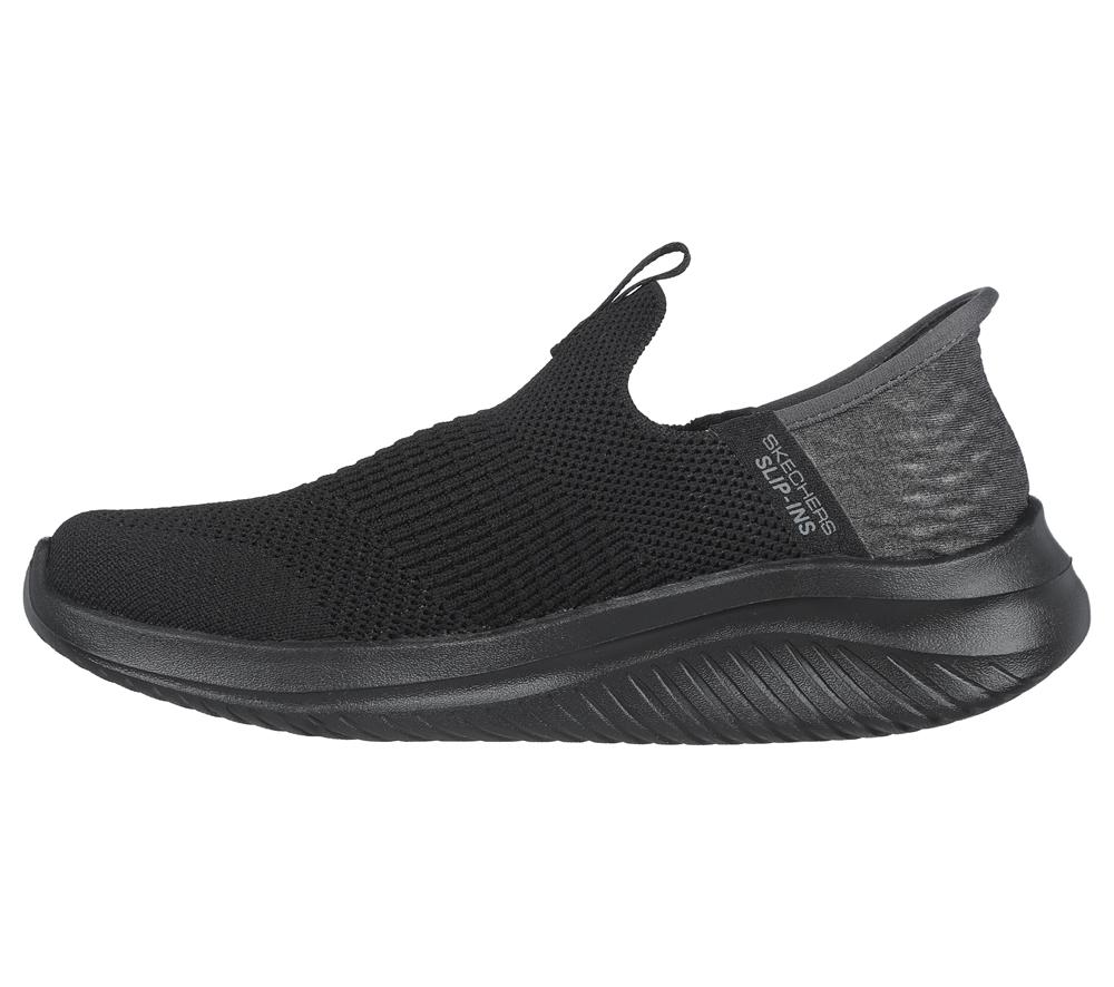 Boys's Skechers Slip-ins: Ultra Flex 3.0 - Smooth Step Sneakers Black  USA |  2851-FTMXN
