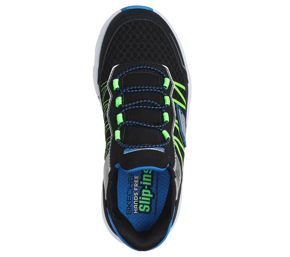 Boys's Skechers Slip-ins - Turbo Tread Sneakers Black / Lime  USA |  5862-RDMGE