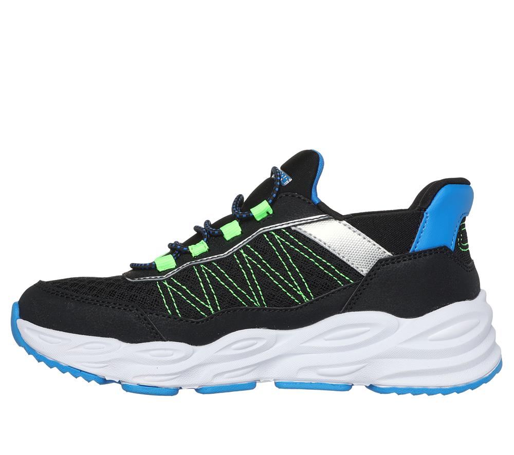 Boys's Skechers Slip-ins - Turbo Tread Sneakers Black / Lime  USA |  5862-RDMGE