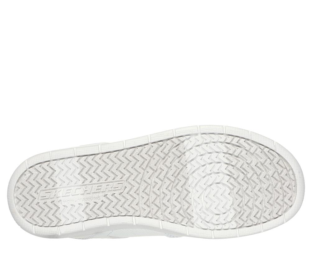 Boys's Skechers Smooth Street Slip On Shoes White  USA |  1248-UZNGJ