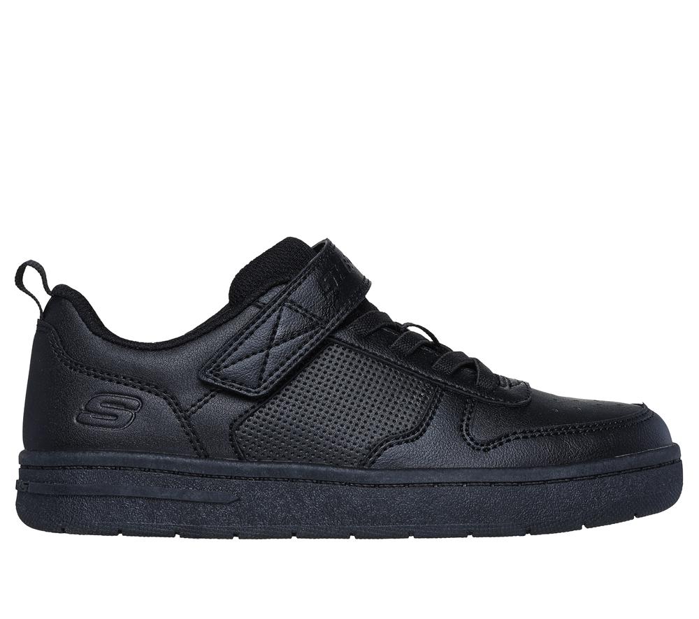 Boys\'s Skechers Smooth Street Sneakers Black  USA |  8704-OFSAH