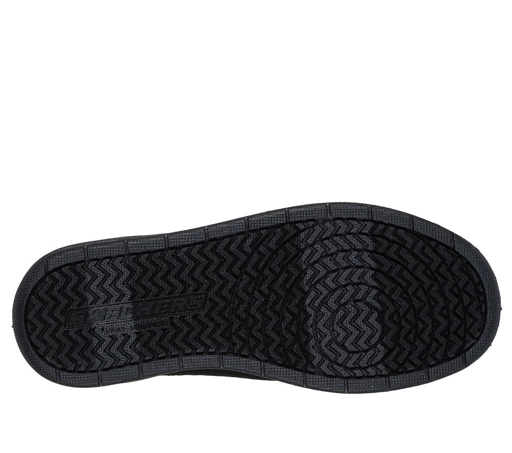 Boys's Skechers Smooth Street - Cozy Zip Lace Up Shoes Black  USA |  7934-HNOMY