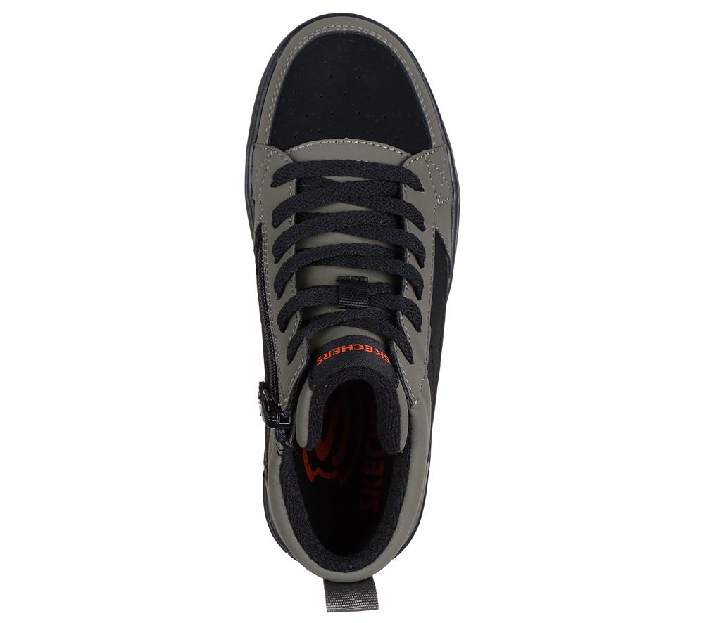 Boys's Skechers Smooth Street - Cozy Zip Sneakers Olive / Black  USA |  6912-FQZJH