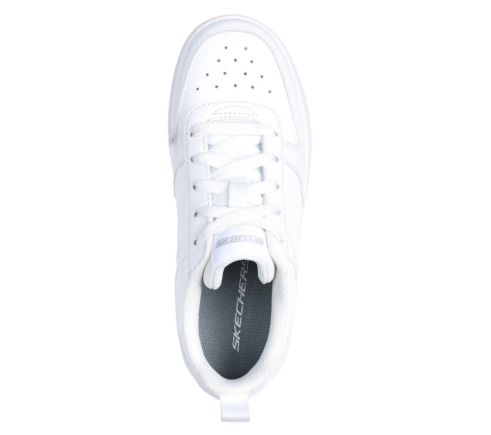 Boys's Skechers Smooth Street - Genzo Lace Up Shoes White  USA |  9706-GVWPA