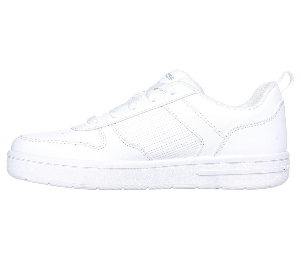 Boys's Skechers Smooth Street - Genzo Lace Up Shoes White  USA |  9706-GVWPA