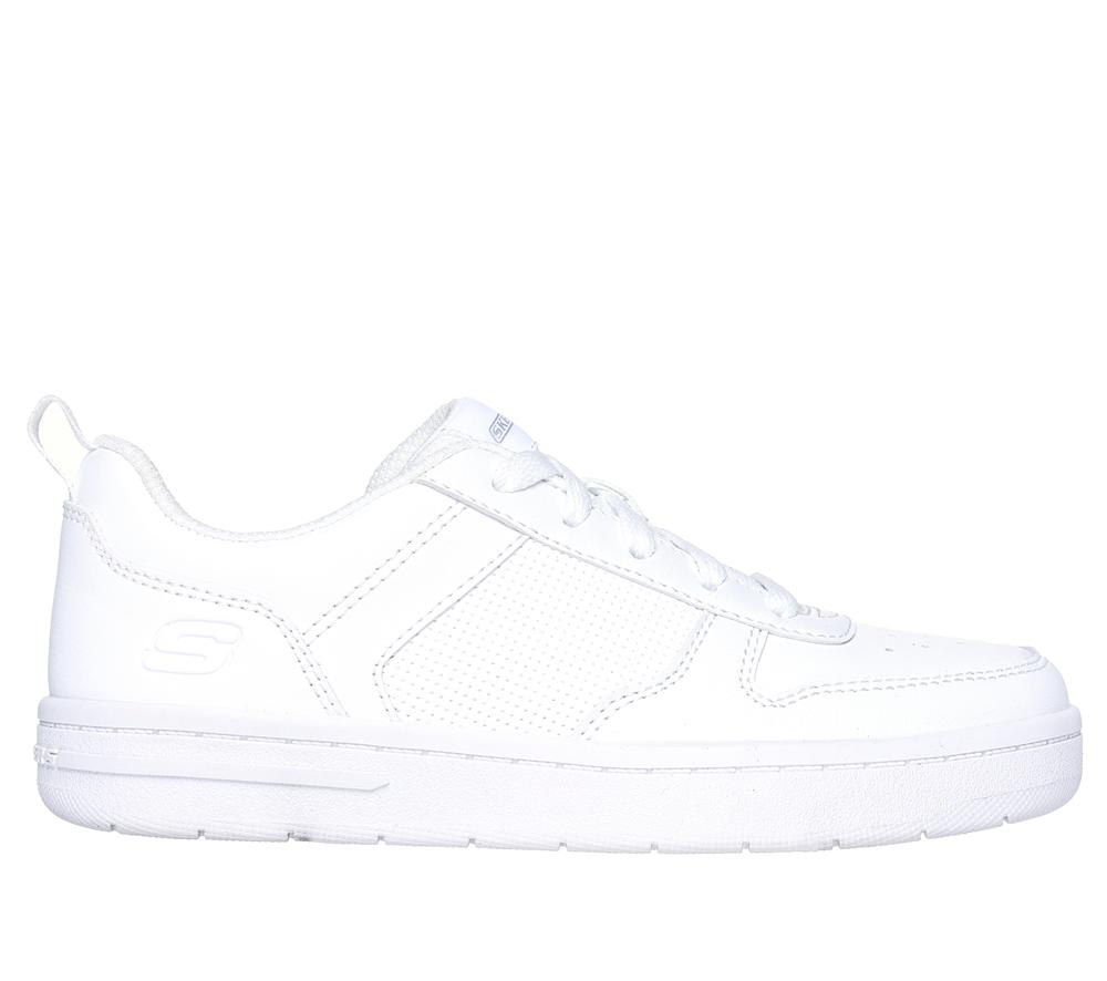 Boys\'s Skechers Smooth Street - Genzo Lace Up Shoes White  USA |  9706-GVWPA
