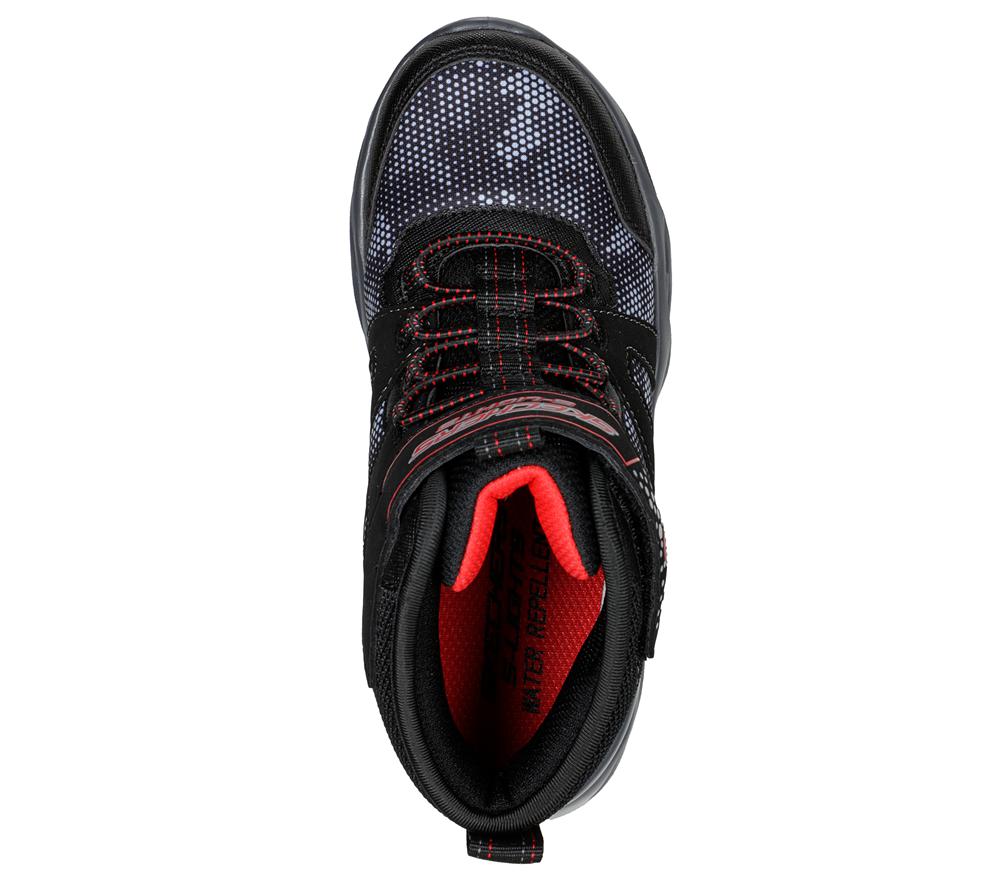 Boys's Skechers Twisted-Brights - Zerrix Sneakers Black / Red  USA |  5429-VBFIR