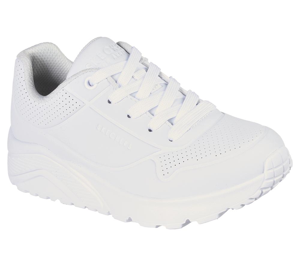 Boys's Skechers Uno Lite - Delodox Lace Up Shoes White  USA |  2379-ZHQVP