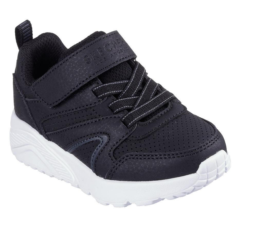 Boys's Skechers Uno Lite - Echo Surge Sneakers Black / White  USA |  9385-UJMTE