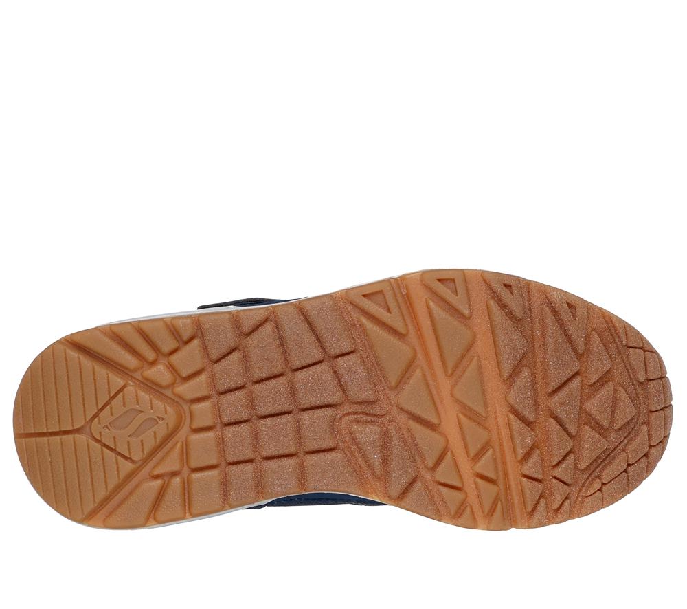 Boys's Skechers Uno - Retro-Squad Slip On Shoes Navy  USA |  0541-PLFXH