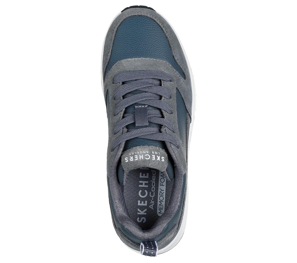 Boys's Skechers Uno - Stacre Lace Up Shoes Charcoal  USA |  4753-UGWVO