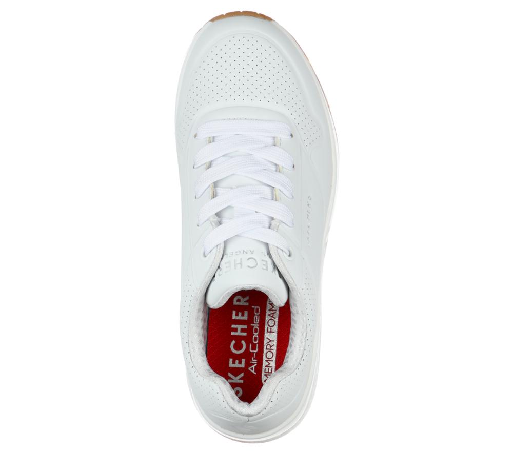 Boys's Skechers Uno - Stand on Air Lace Up Shoes White  USA |  7653-YTSUC