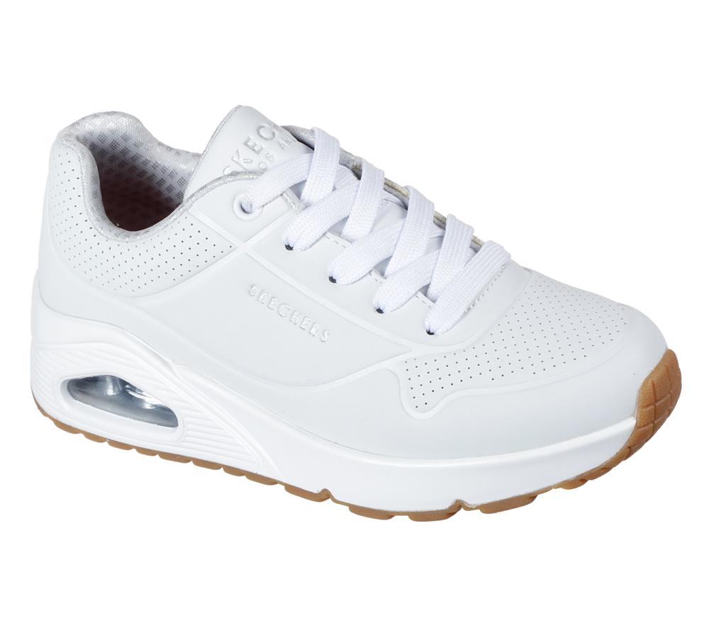 Boys's Skechers Uno - Stand on Air Lace Up Shoes White  USA |  7653-YTSUC