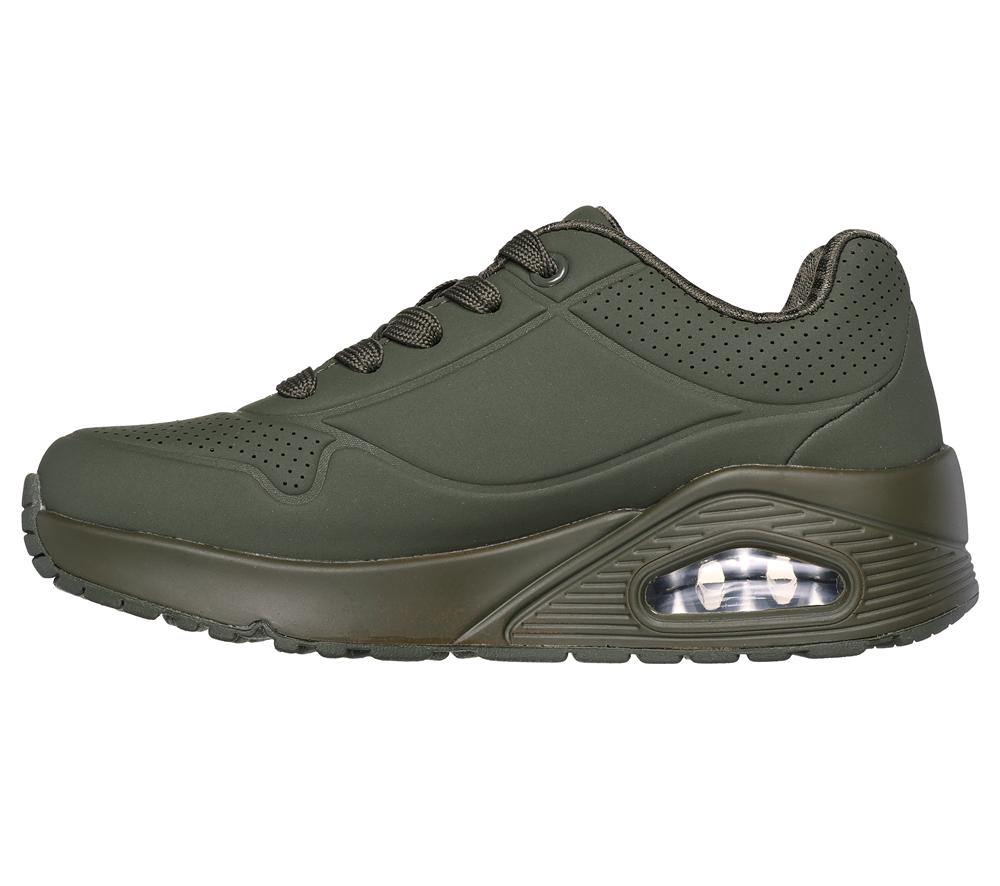 Boys's Skechers Uno - Stand on Air Lace Up Shoes Dark Green  USA |  4918-RZTCO