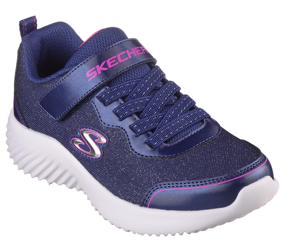 Girls's Skechers Bounder - Girly Groove Sneakers Navy  USA |  7639-UNSEX