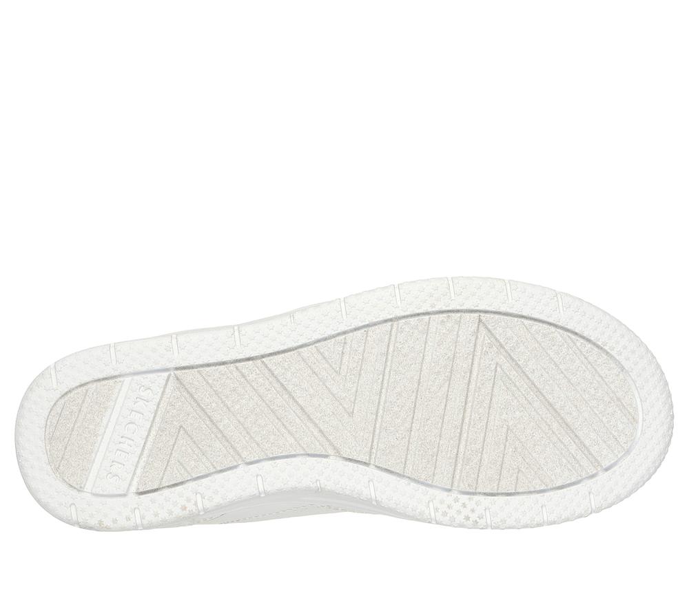 Girls's Skechers Court Hi-Air Lace Up Shoes White  USA |  8901-ZUCBN