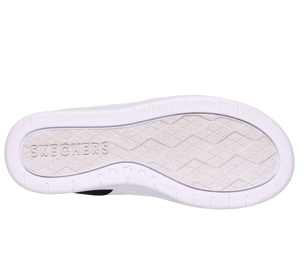 Girls's Skechers Court High - Shine Kicks Sneakers White / Black  USA |  0214-HLGSU