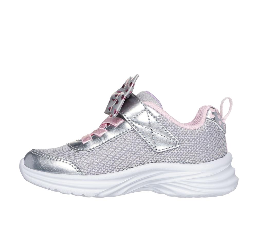 Girls's Skechers Dreamy Dancer - Xtra Bow Sneakers Silver / Light Pink  USA |  0169-GPUQV