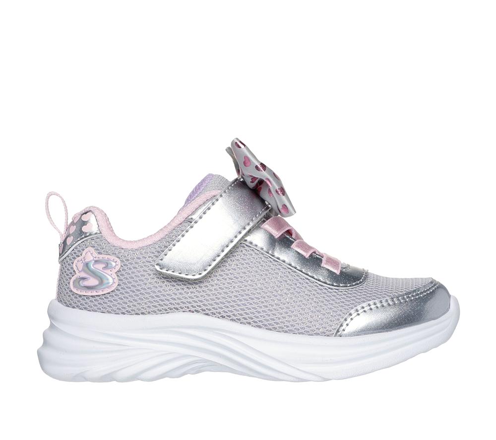 Girls\'s Skechers Dreamy Dancer - Xtra Bow Sneakers Silver / Light Pink  USA |  0169-GPUQV