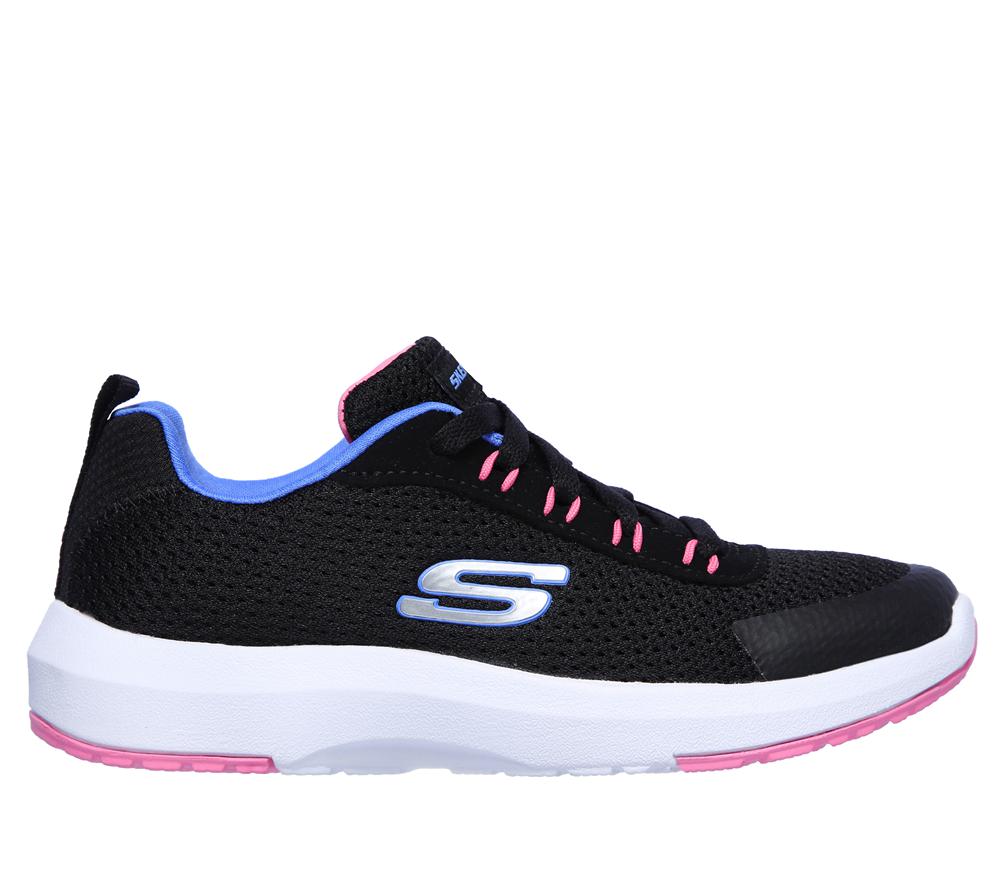 Girls\'s Skechers Dynamic Tread Sneakers Black / Multicolor  USA |  5916-PCLIS