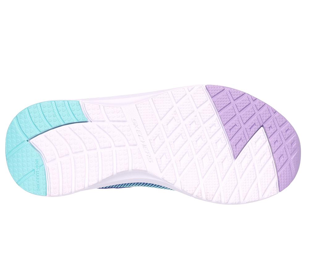 Girls's Skechers Dynamic Tread - Journey Time Sneakers Blue / Lavender  USA |  8267-BMKCV