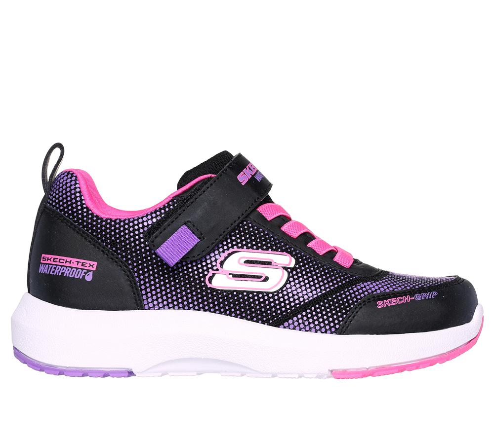 Girls\'s Skechers Dynamic Tread - Journey Time Sneakers Black / Hot Pink  USA |  6257-UOGFH