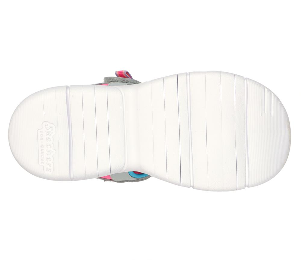 Girls's Skechers Flex Splash Sandals Silver / Pink  USA |  9503-OPFWN