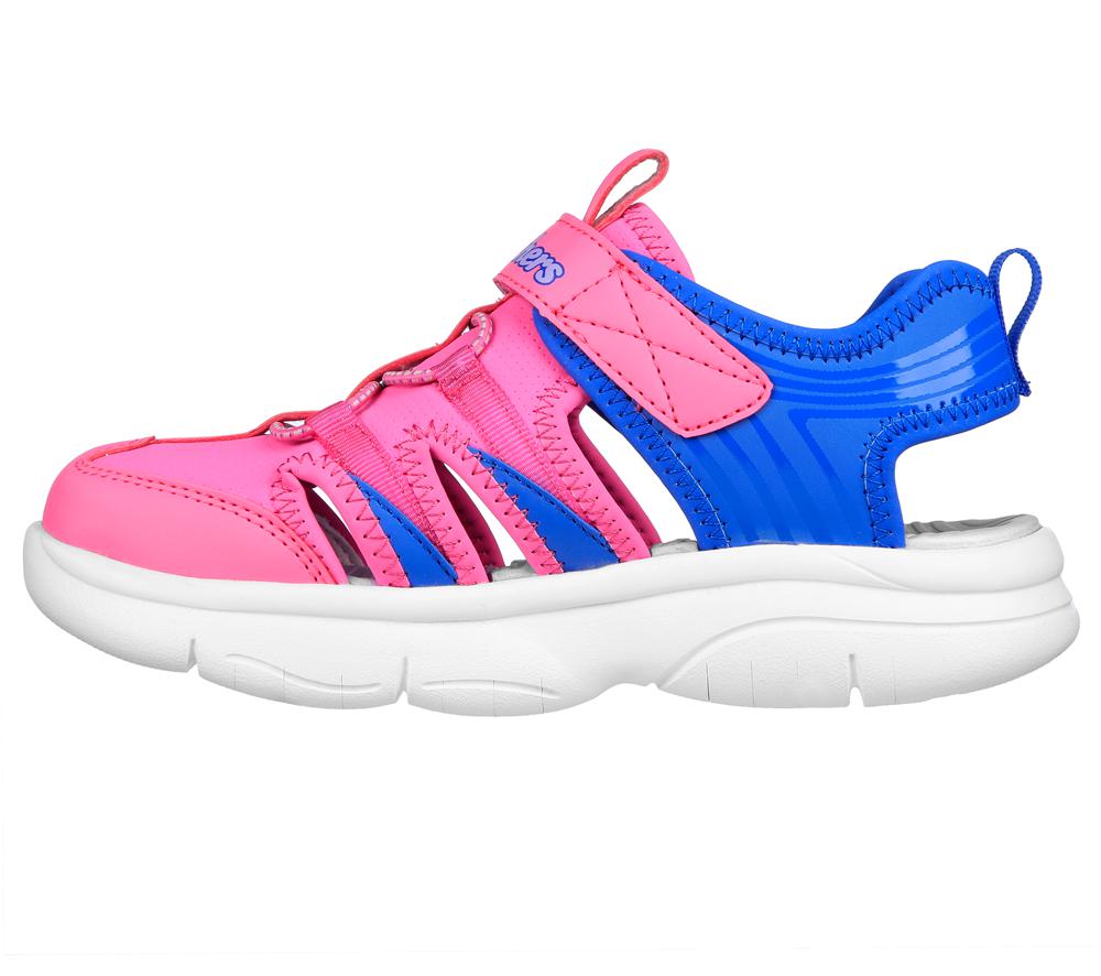 Girls's Skechers Flex Splash - Epic Breeze Sandals Hot Pink / Blue  USA |  4063-HAXOB