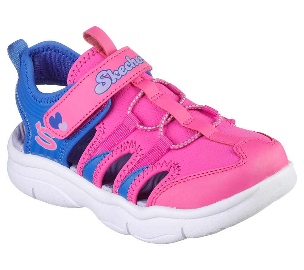 Girls's Skechers Flex Splash - Epic Breeze Sandals Hot Pink / Blue  USA |  4063-HAXOB