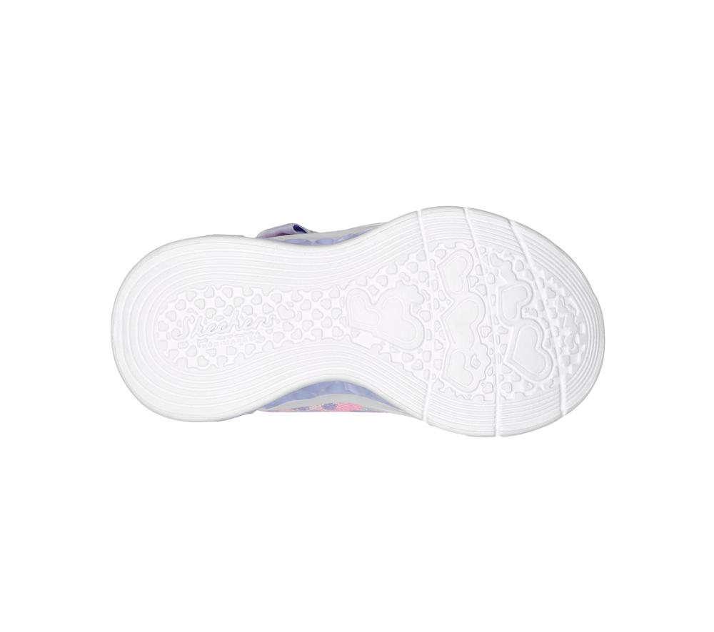 Girls's Skechers Flutter Heart Lights - Kind Spirit Light Up Sneakers Pink / Lavender  USA |  4286-LOMPD