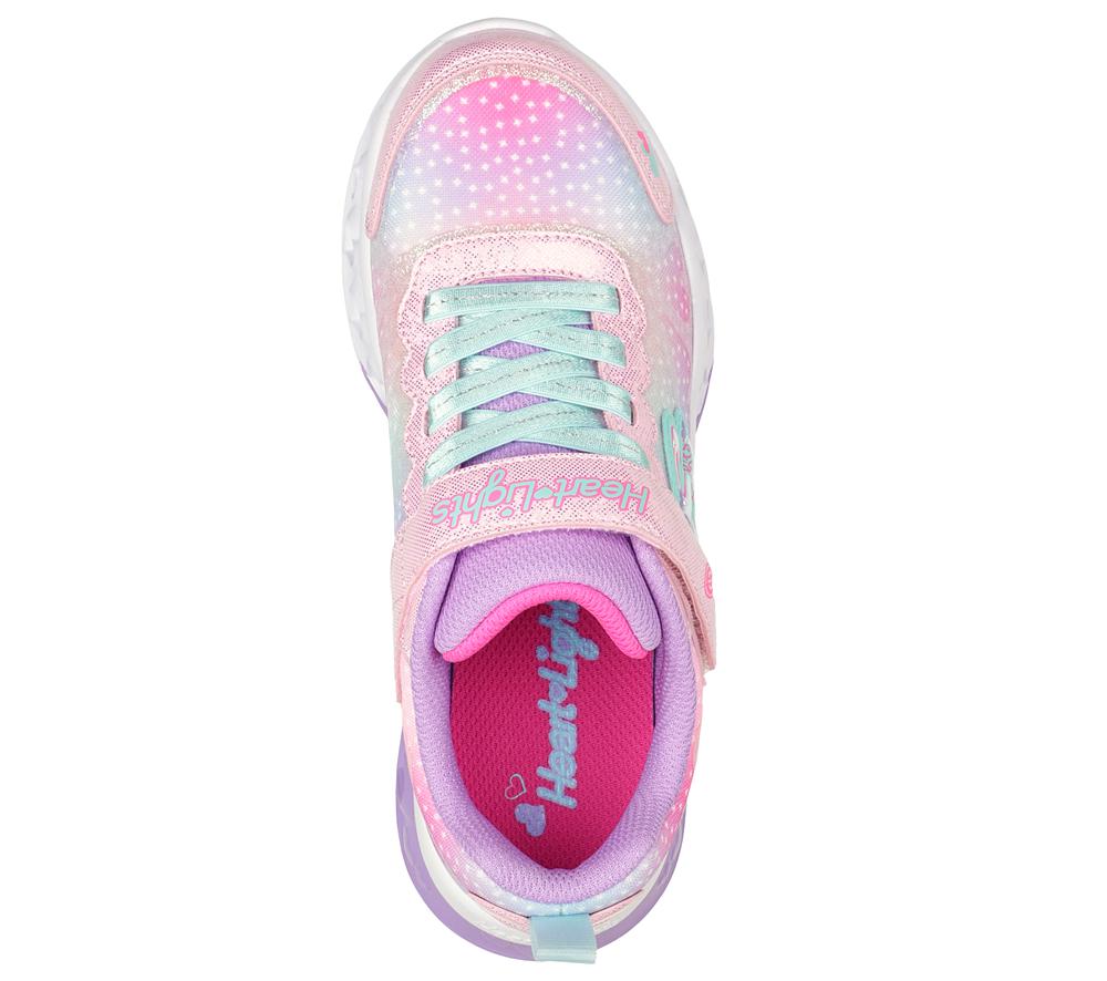 Girls's Skechers Flutter Heart Lights - Simply Love Sneakers Pink / Multicolor  USA |  1825-HZTJP