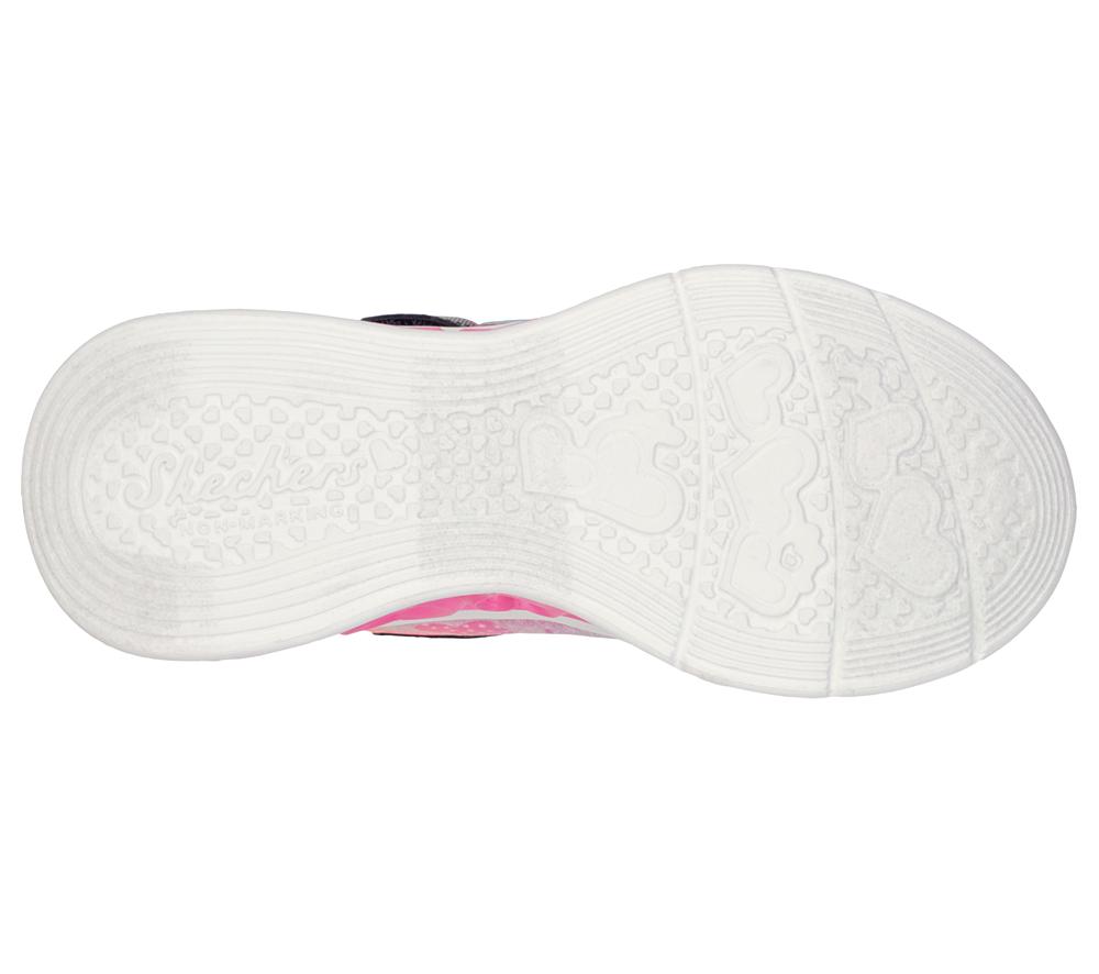 Girls's Skechers Flutter Heart Lights - Simply Love Sneakers Navy / Multicolor  USA |  6813-RKPQM