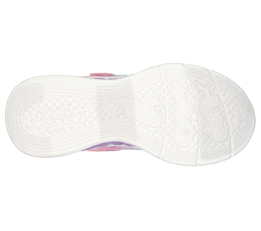 Girls's Skechers Flutter Heart Lights - Simply Love Light Up Sneakers Pink / Multicolor  USA |  5871-HQJBL
