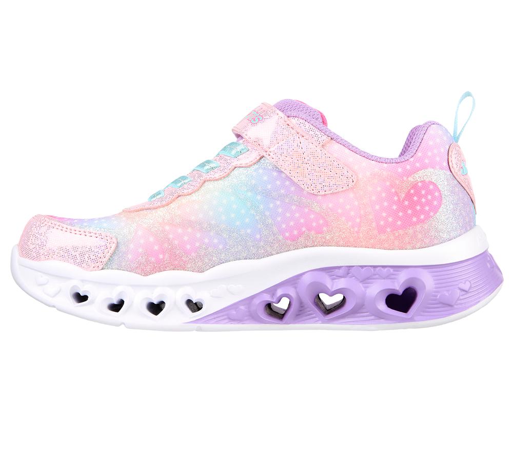 Girls's Skechers Flutter Heart Lights - Simply Love Light Up Sneakers Pink / Multicolor  USA |  5871-HQJBL