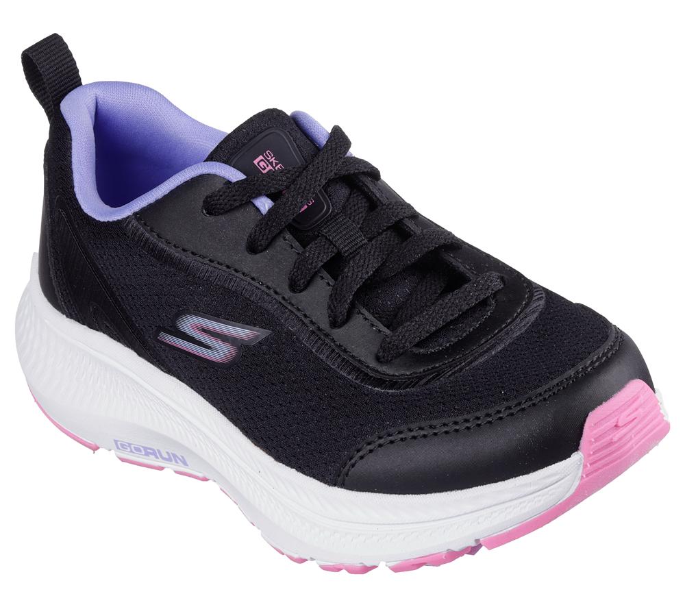 Girls's Skechers GO RUN Consistent 2.0 - Endless Speed Lace Up Shoes Black  USA |  2406-JMVNQ