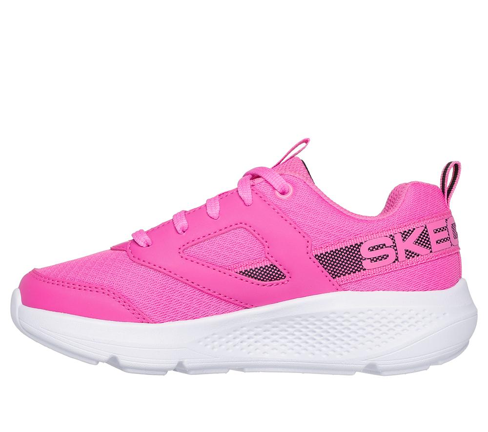 Girls's Skechers GO RUN Elevate - Spectacular Speed Lace Up Shoes Hot Pink  USA |  6217-OXIEB
