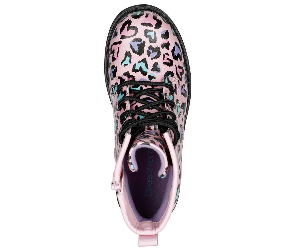 Girls's Skechers Gravlen - Totally Wild Lace Up Shoes Pink / Multicolor  USA |  9345-JIDOP