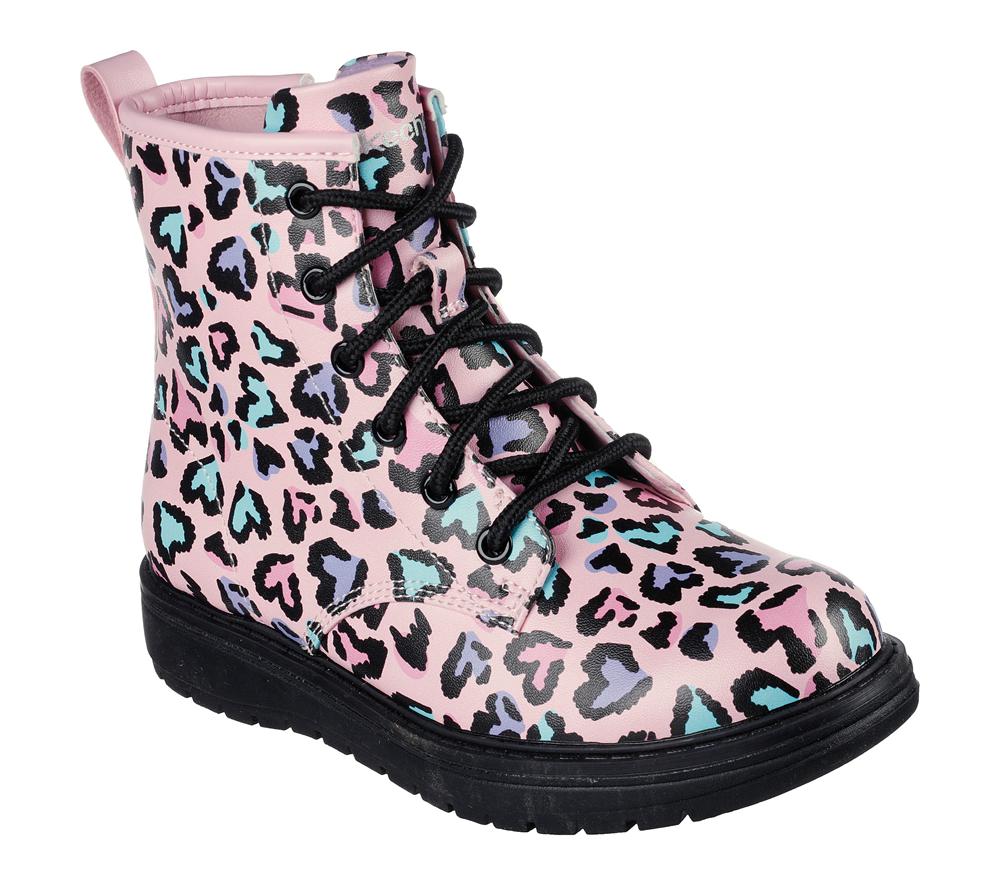 Girls's Skechers Gravlen - Totally Wild Lace Up Shoes Pink / Multicolor  USA |  9345-JIDOP